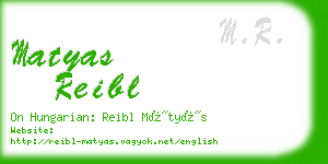 matyas reibl business card